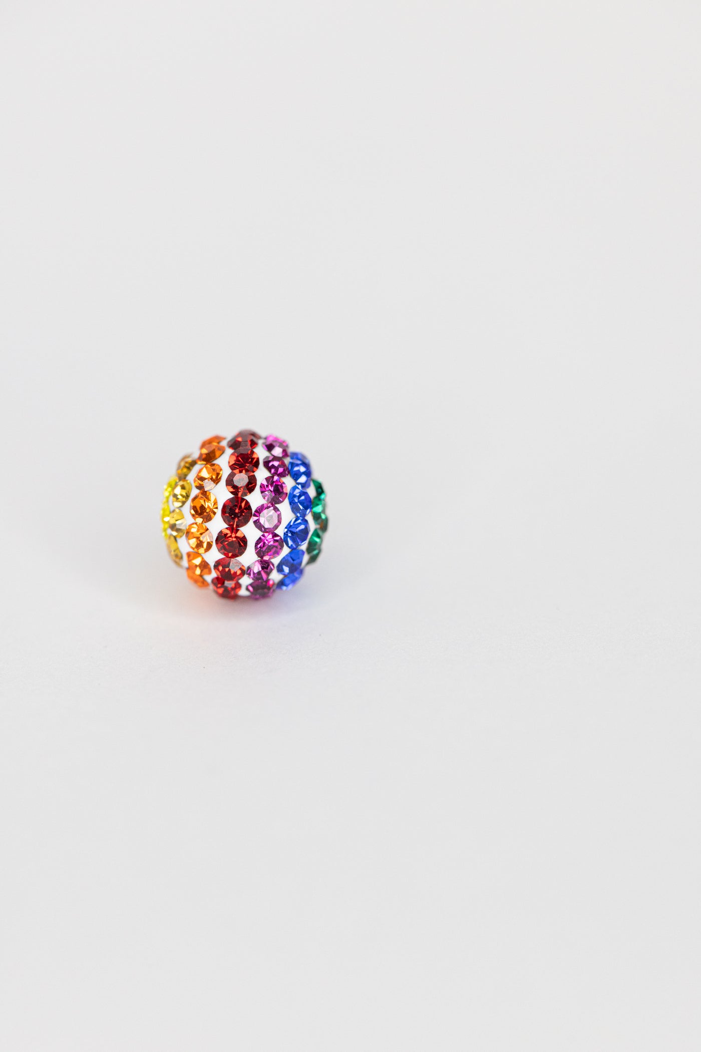 Rainbow Disco Ball Crystal Sterling Silver Earrings