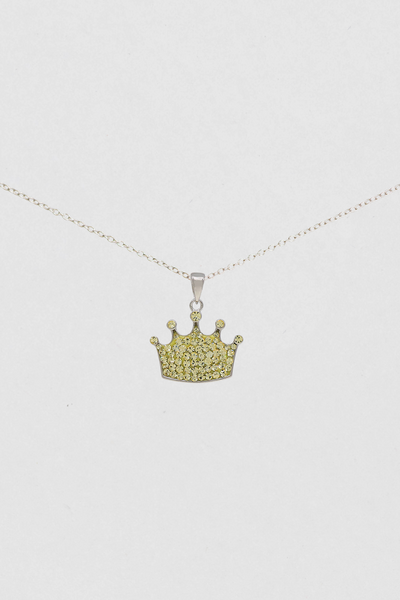 Crown Crystal Sterling Silver Necklace | Annie and Sisters 