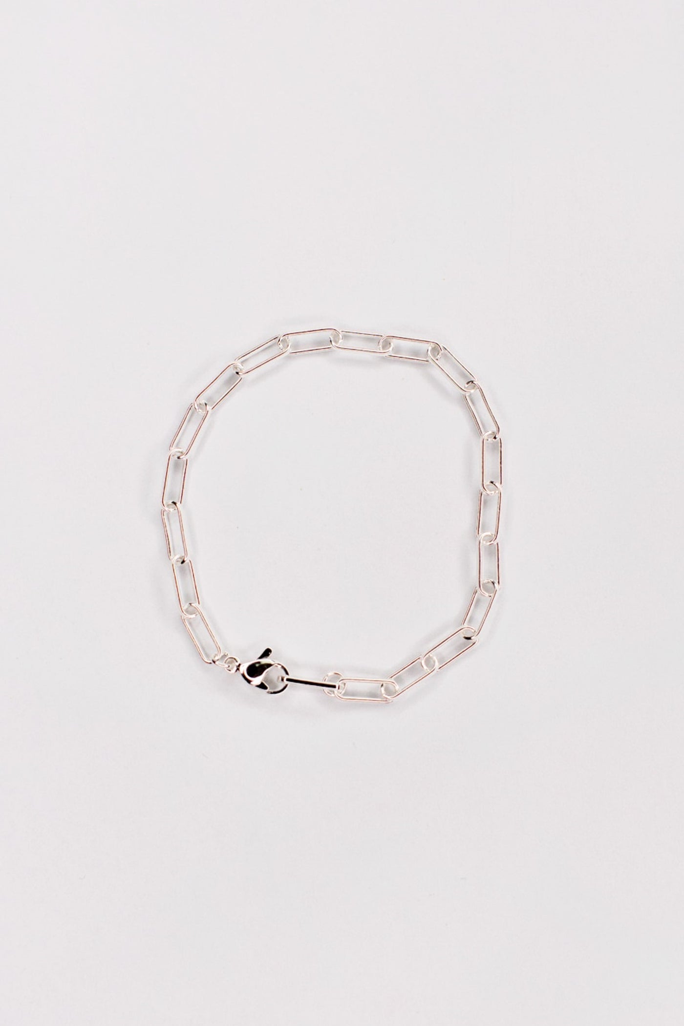 Oval Paperclip Sterling Silver Bracelet