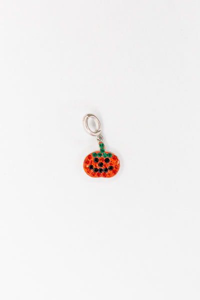 Pumpkin Crystal Sterling Silver Charm | Annie and Sisters 