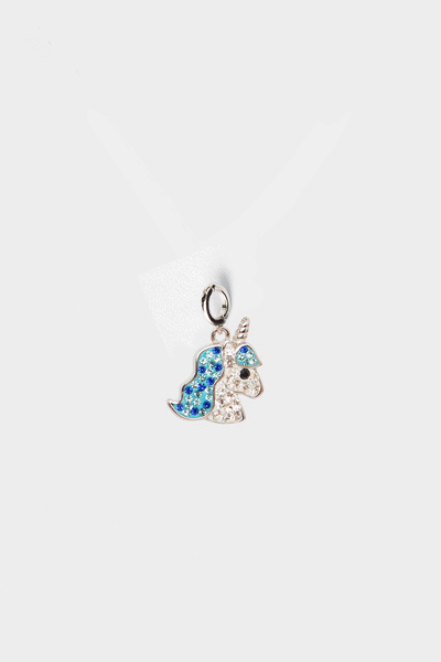 Blue Unicorn Crystal Sterling Silver Charm | Annie and Sisters