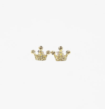 Crown Crystal Sterling Silver Stud Earrings | Annie and Sisters