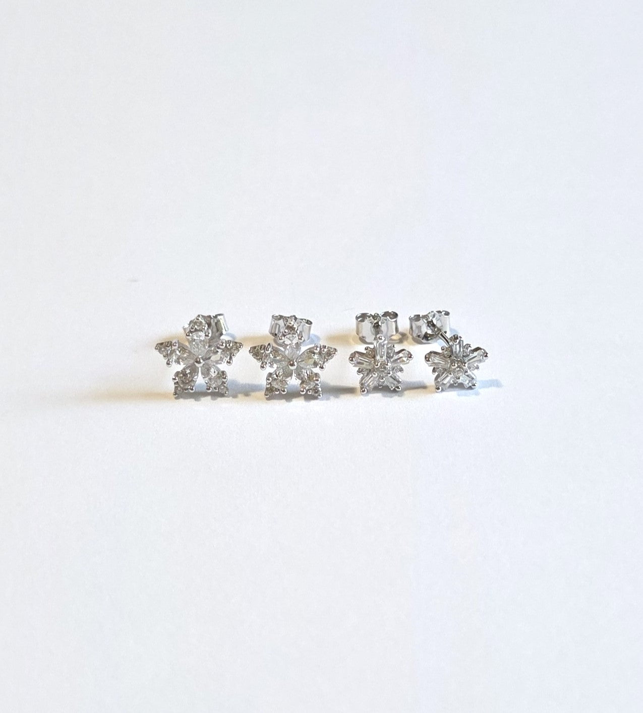 Double the Sparkler Stud Earrings Set – Silver Shine