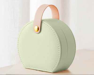 Green Round Jewelry Portable Case