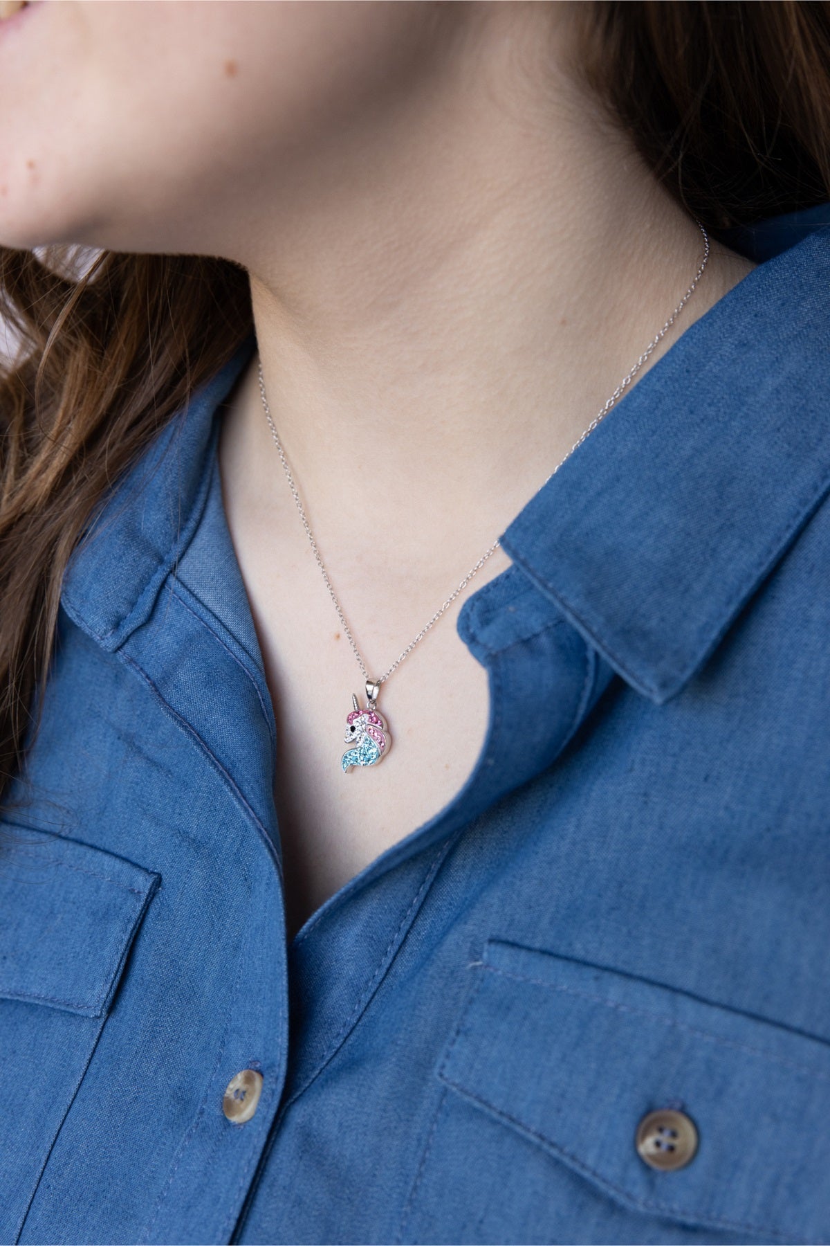 Unicorn Crystal Sterling Silver Necklace Set | Annie and Sisters