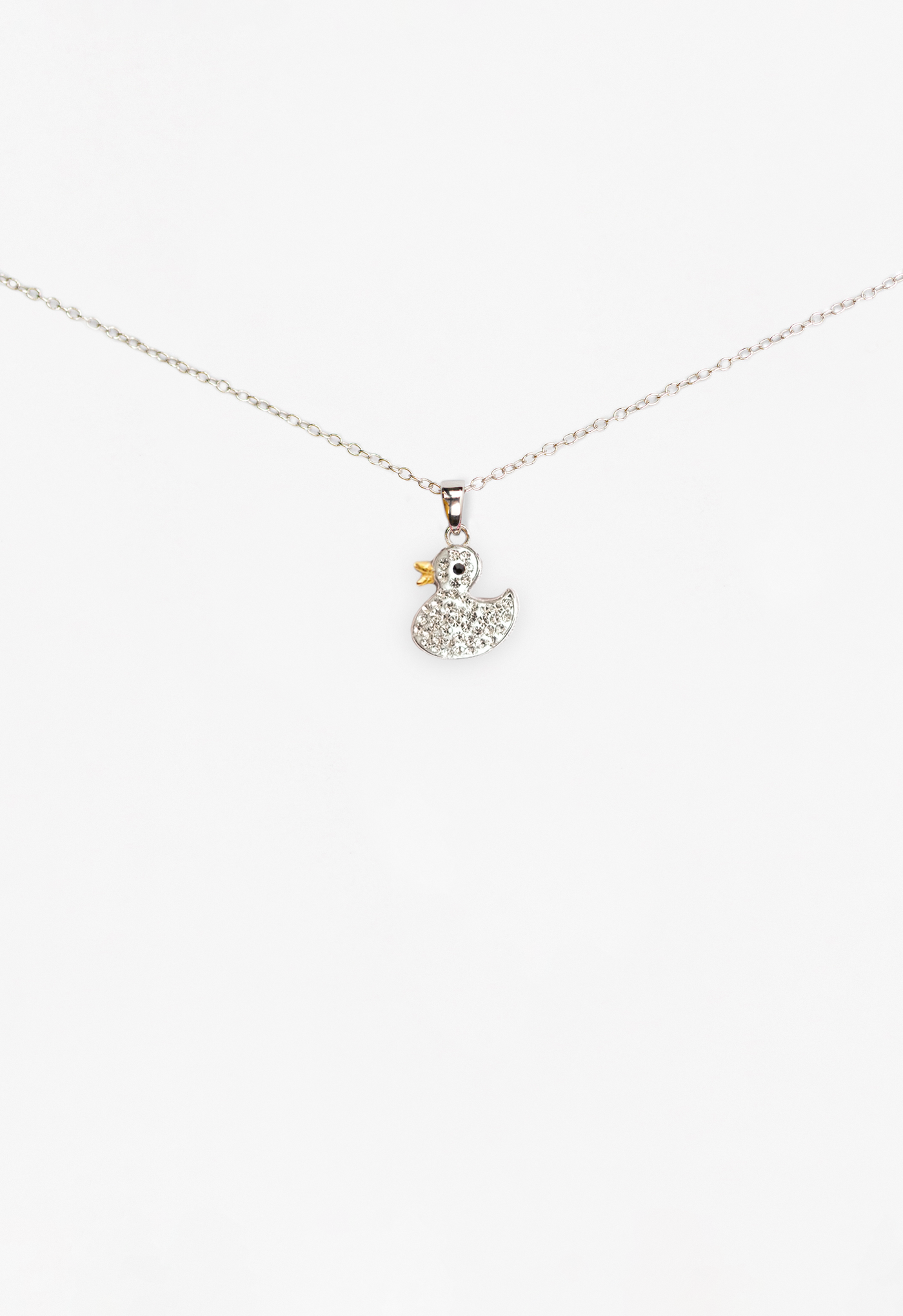 Duckie Clear Crystal Sterling Silver Necklace