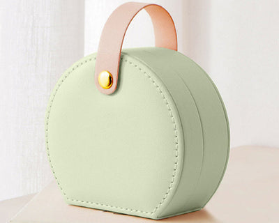 Green Round Jewelry Portable Case