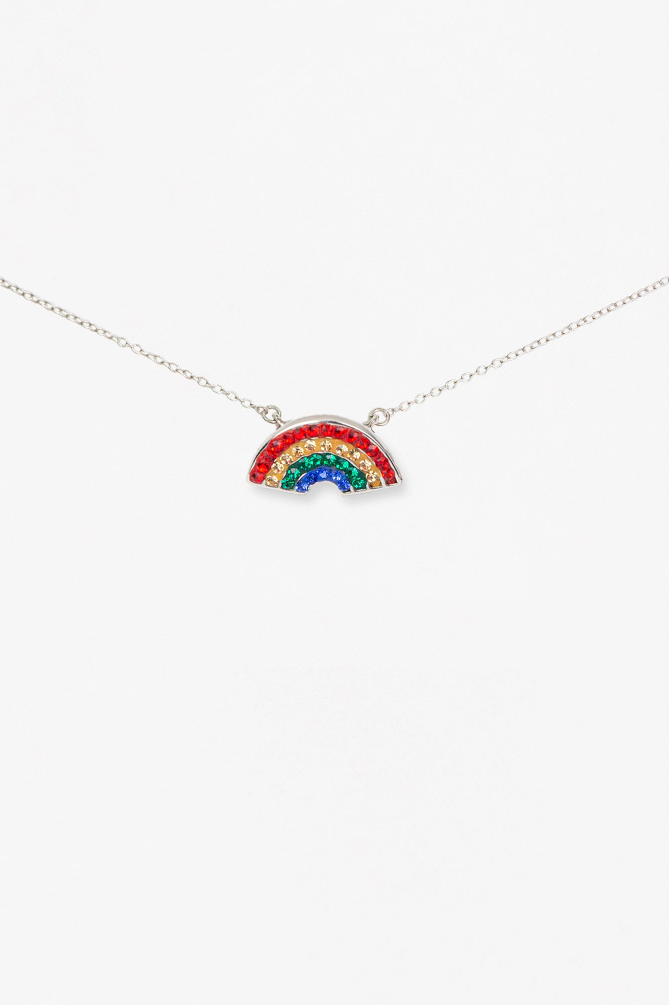 Rainbow Crystal Sterling Silver Necklace | Annie and Sisters