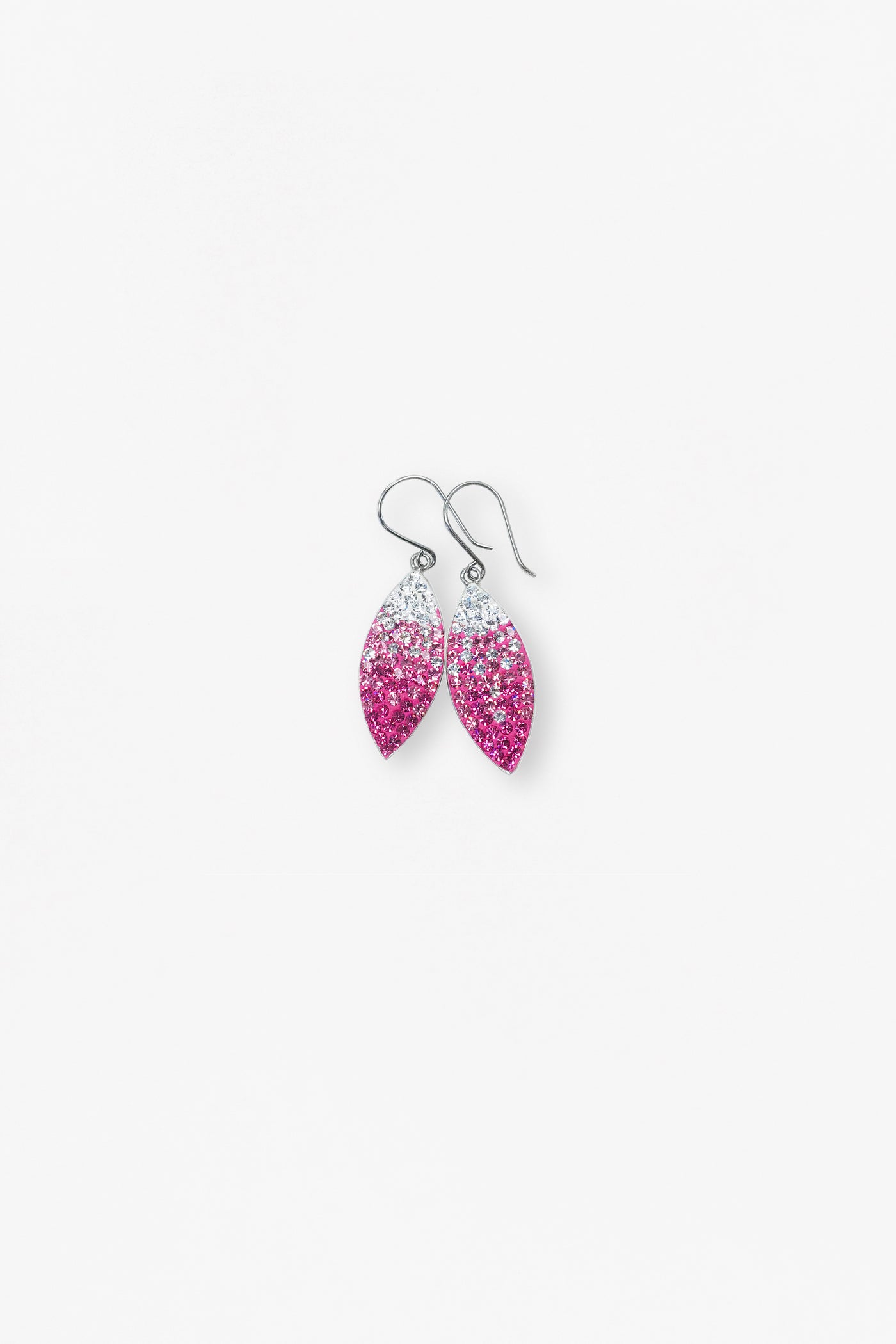 Marquise Pave Ombre Crystal Sterling Silver Earrings in Rose Pink | Annie and Sisters