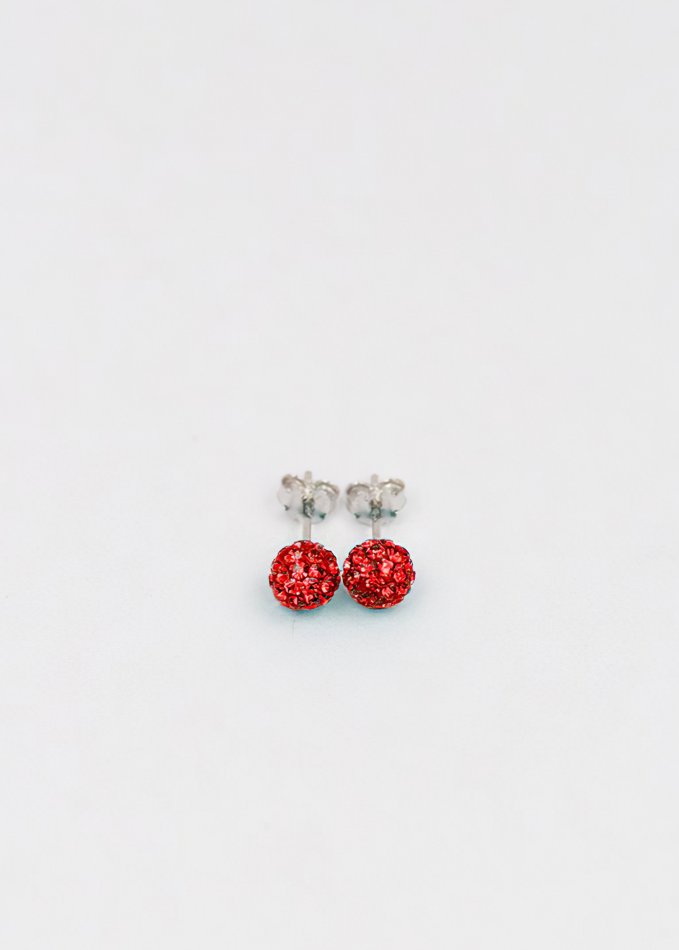 6mm Disco Ball Stud Earrings in Light Siam Red | Annie and Sisters