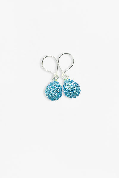 Swarovski Crystal Mini Teardrop Sterling Silver Earrings in Aquamarine | Annie and Sisters