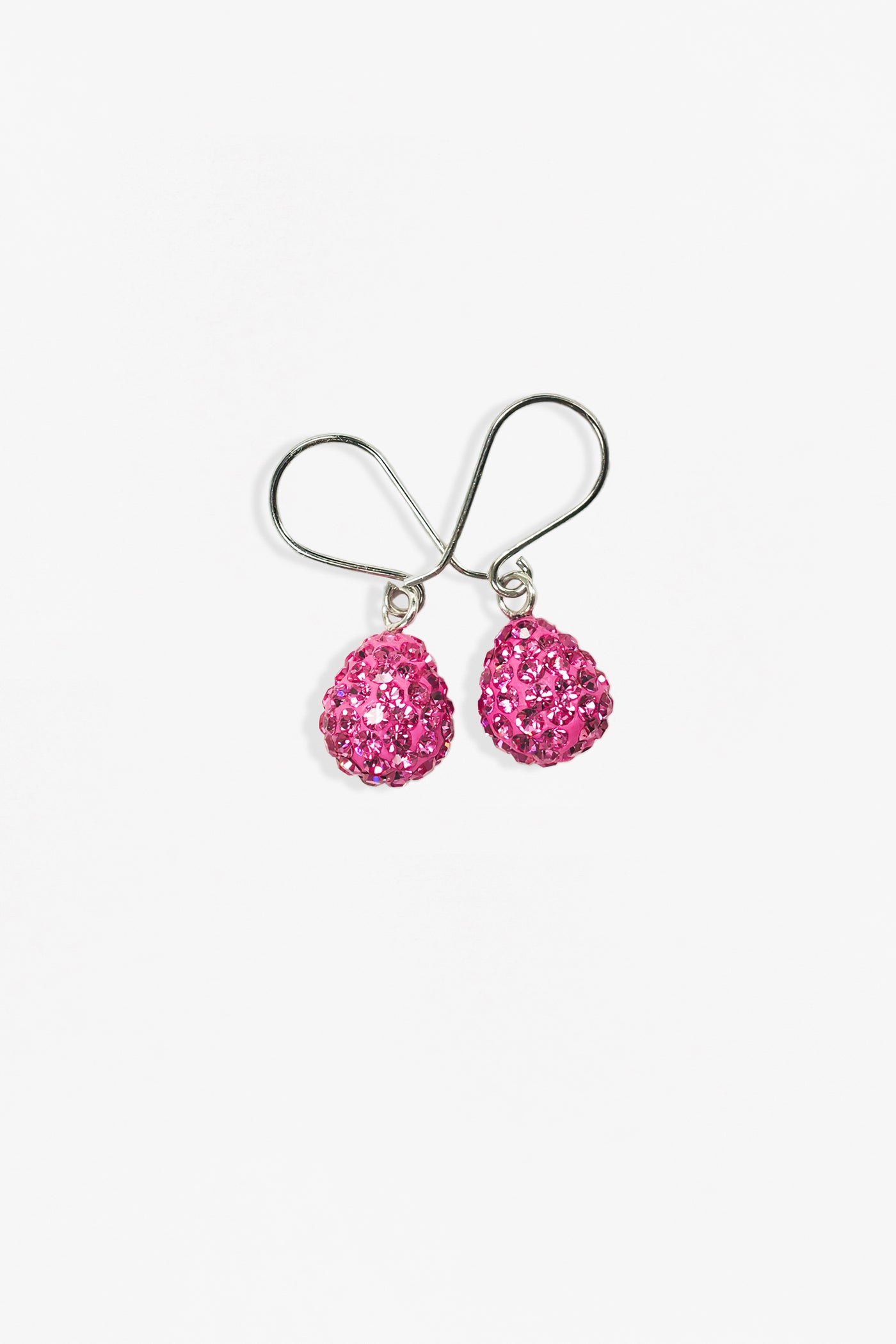 Swarovski Crystal Mini Teardrop Sterling Silver Earrings in Rose Pink | Annie and Sisters