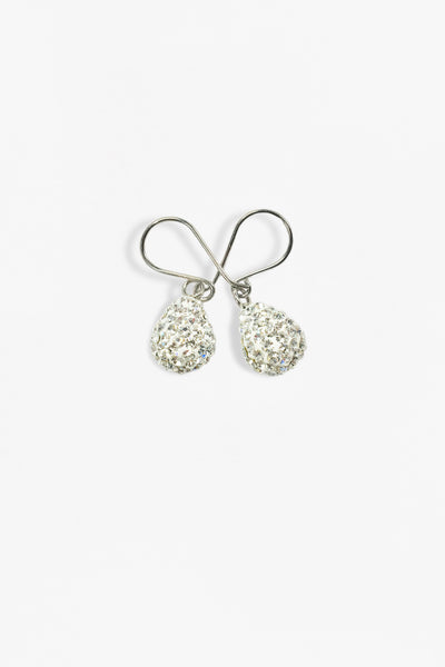Swarovski Crystal Mini Teardrop Sterling Silver Earrings in Clear | Annie and Sisters