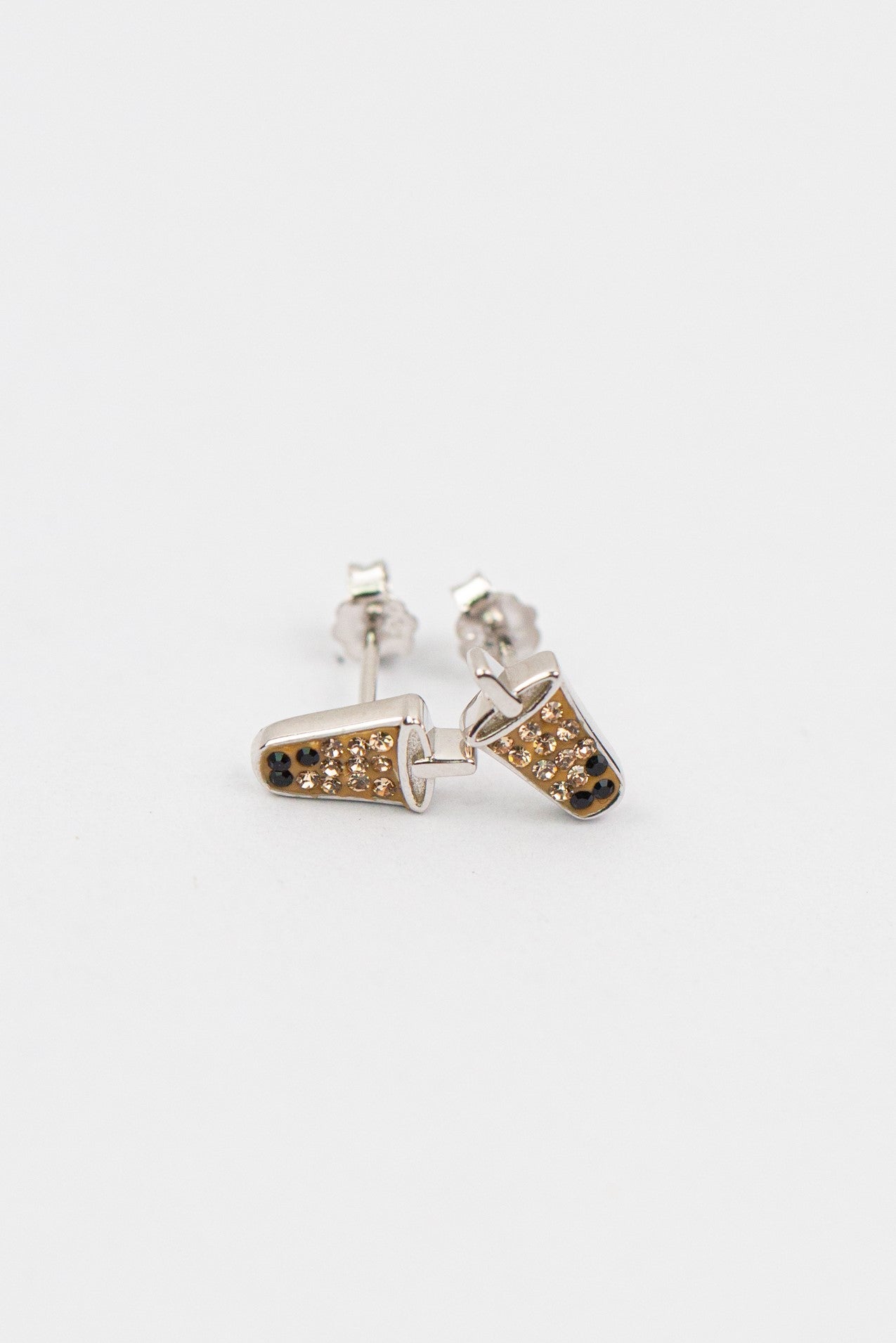 Boba Tea Crystal Silver Stud Earrings | Annie and Sisters
