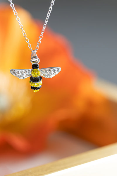 Bumblebee Crystal Sterling Silver Necklace | Annie and Sisters