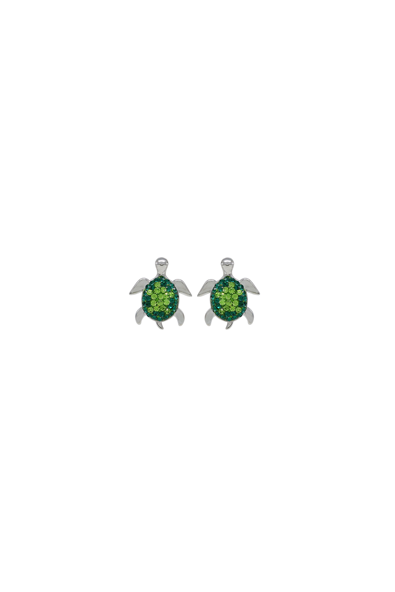 Turtle Crystal Sterling Silver Earrings | Annie and Sisters