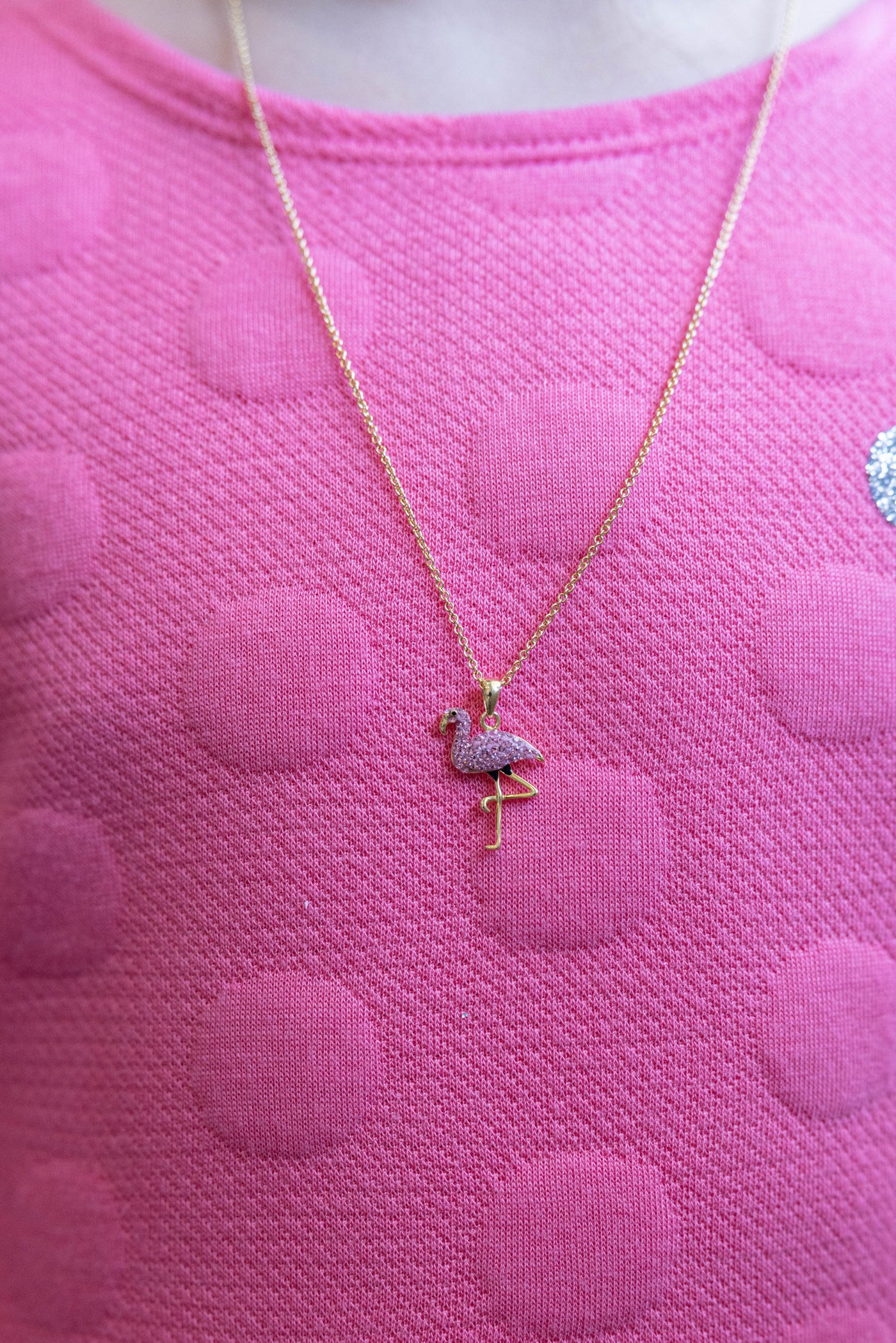 Flamingo Crystal Sterling Silver Necklace | Annie and Sisters