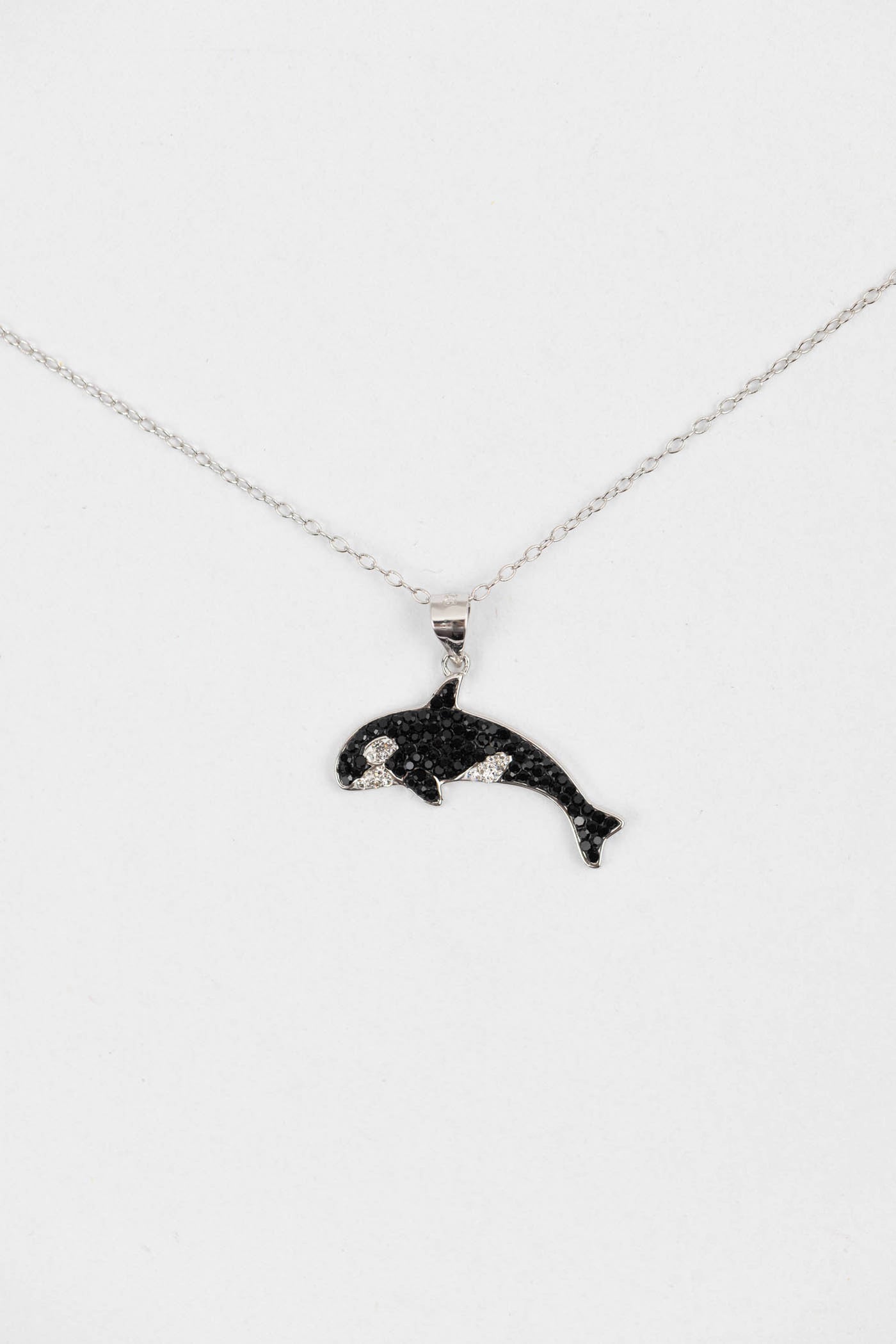 Killer Whale Orca Crystal Sterling Silver Necklace | Annie and Sisters