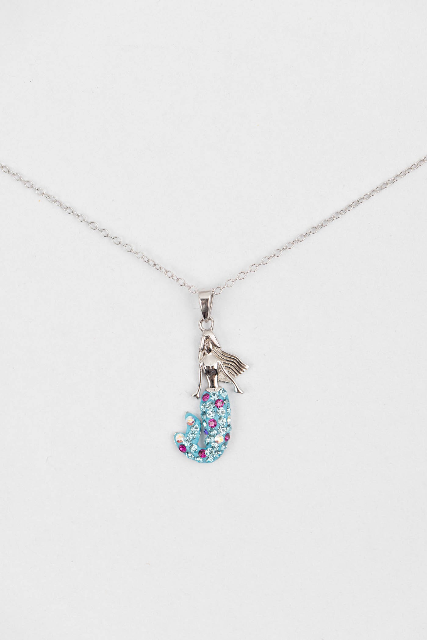 Mermaid Crystal Sterling Silver Necklace | Annie and Sisters