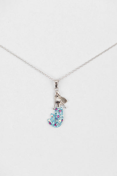 Mermaid Crystal Sterling Silver Necklace | Annie and Sisters
