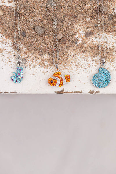 Clownfish Crystal Sterling Silver Necklace | Annie and Sisters