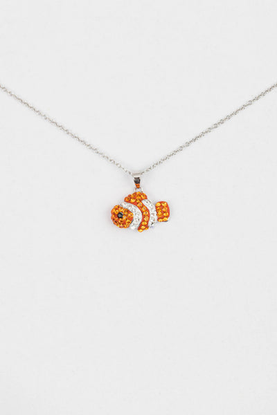 Clownfish Crystal Sterling Silver Necklace | Annie and Sisters