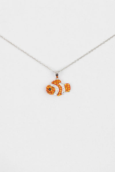 Clownfish Crystal Sterling Silver Necklace | Annie and Sisters