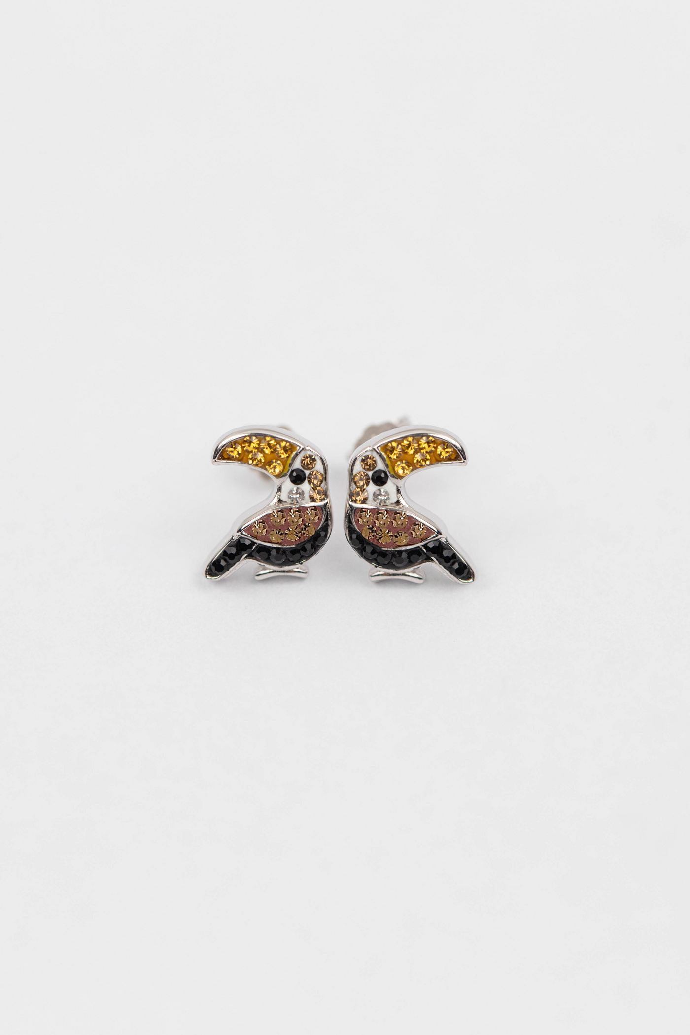 Toucan Crystal Sterling Silver Earrings | Annie and Sisters