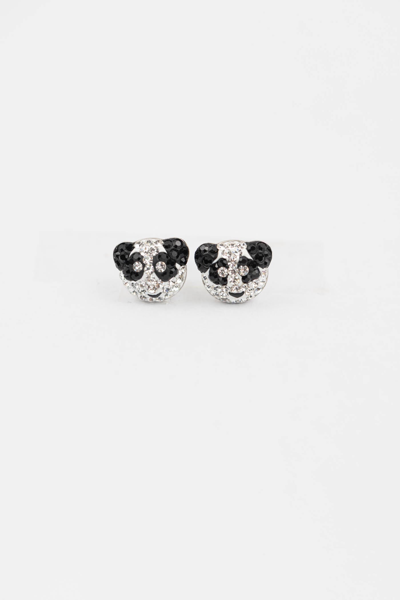 PanPanda Crystal Sterling Silver Stud Earrings