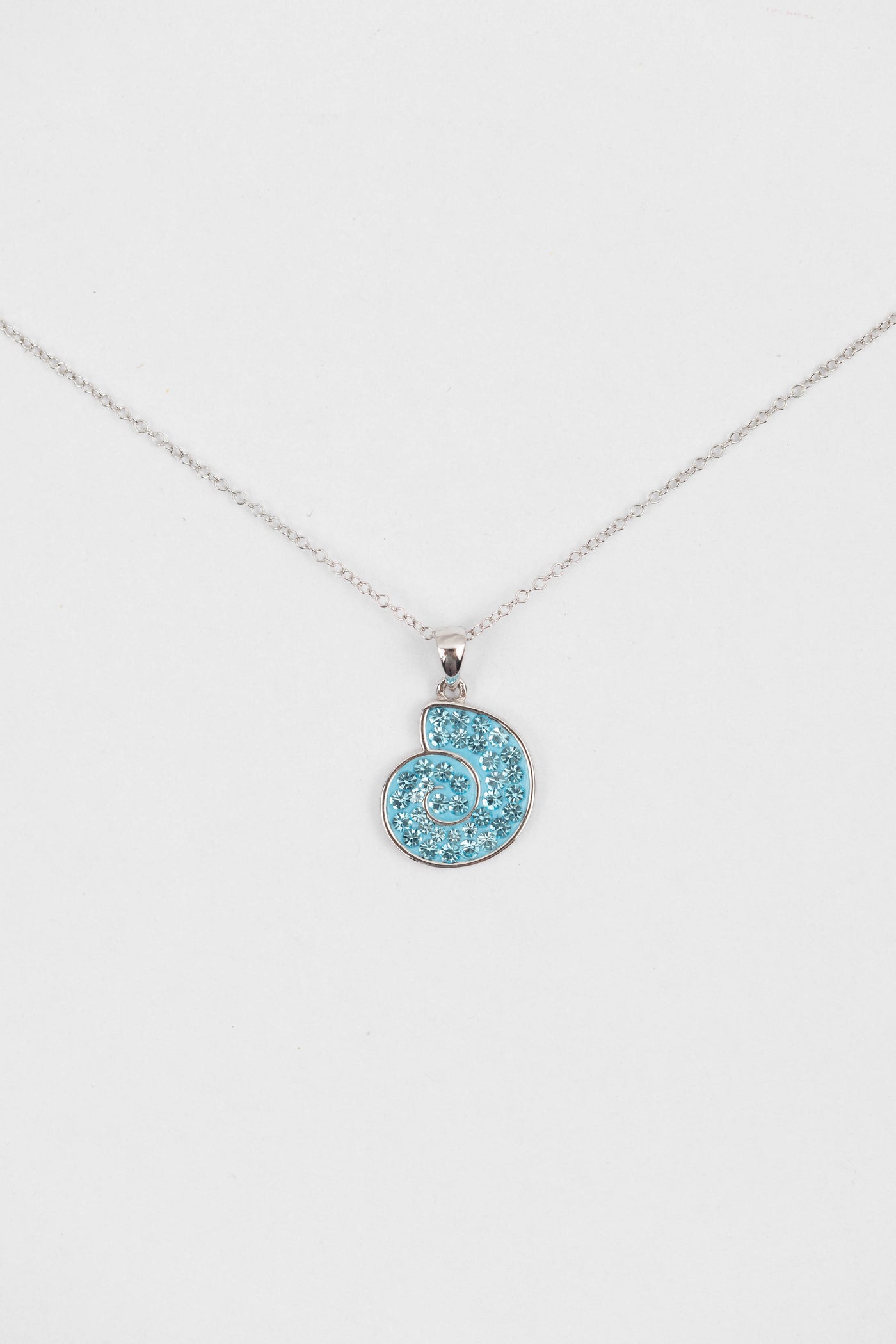 Blue Seashell Conch Sterling Silver Necklace | Annie and Sisters