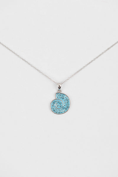 Blue Seashell Conch Sterling Silver Necklace | Annie and Sisters