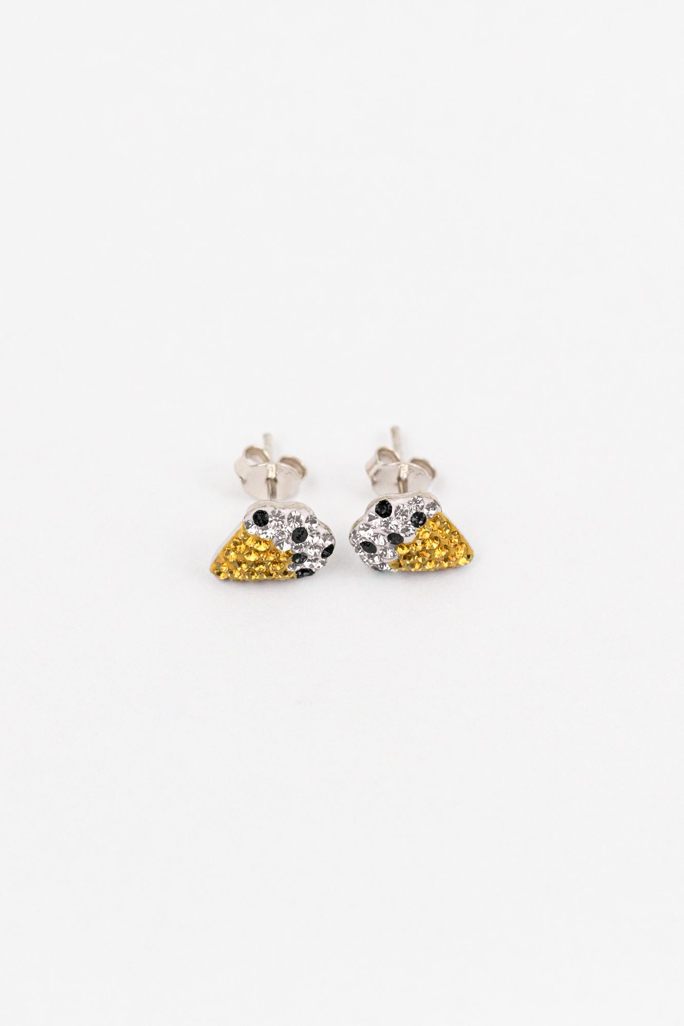 Cookies and Cream Ice Cream Cone Crystal Stud Sterling Silver Earrings | Annie & Sisters