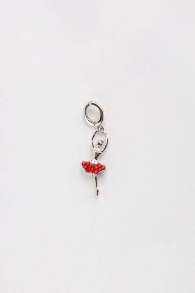 Ballerina Pirouette  (Passé Pose) Crystal Sterling Silver Charm | Annie and Sisters