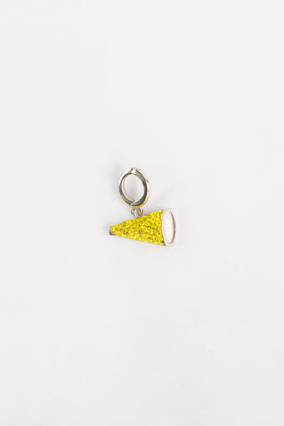 Cheer Megaphone Crystal Sterling Silver Charm in Citrine | Annie and Sisters