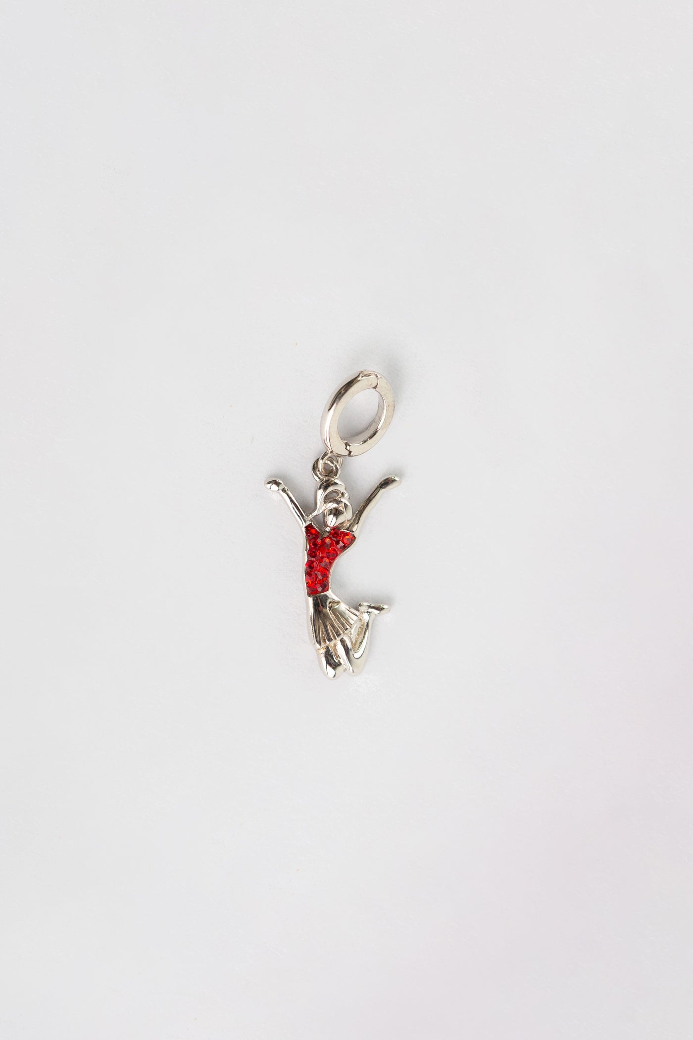Cheerleader Jump in Air Crystal Sterling Silver Charm | Annie and Sisters