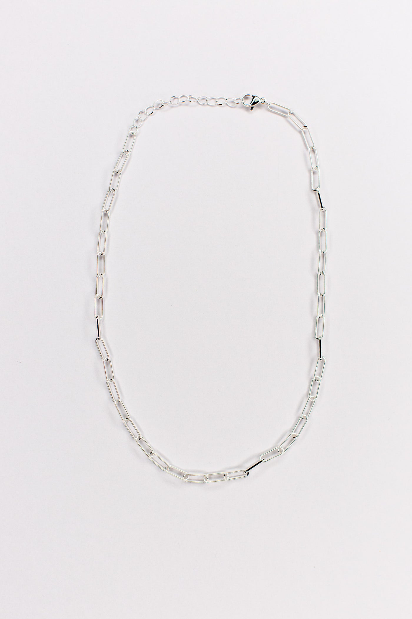 Oval Paper Clip Sterling Silver Necklace | Annie and Sisters