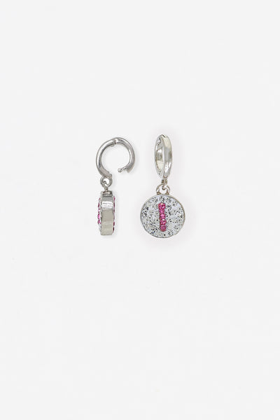 Initial Round Crystal Sterling Silver Charm - I | Annie and Sisters