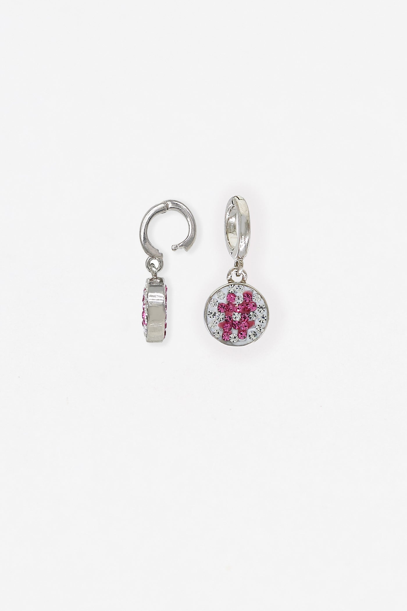 Initial Round Crystal Sterling Silver Charm - # | Annie and Sisters