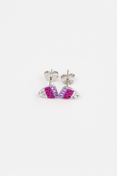 Purple & Pink Soda Candy Corn Crystal Stud Earrings | Annie and Sisters