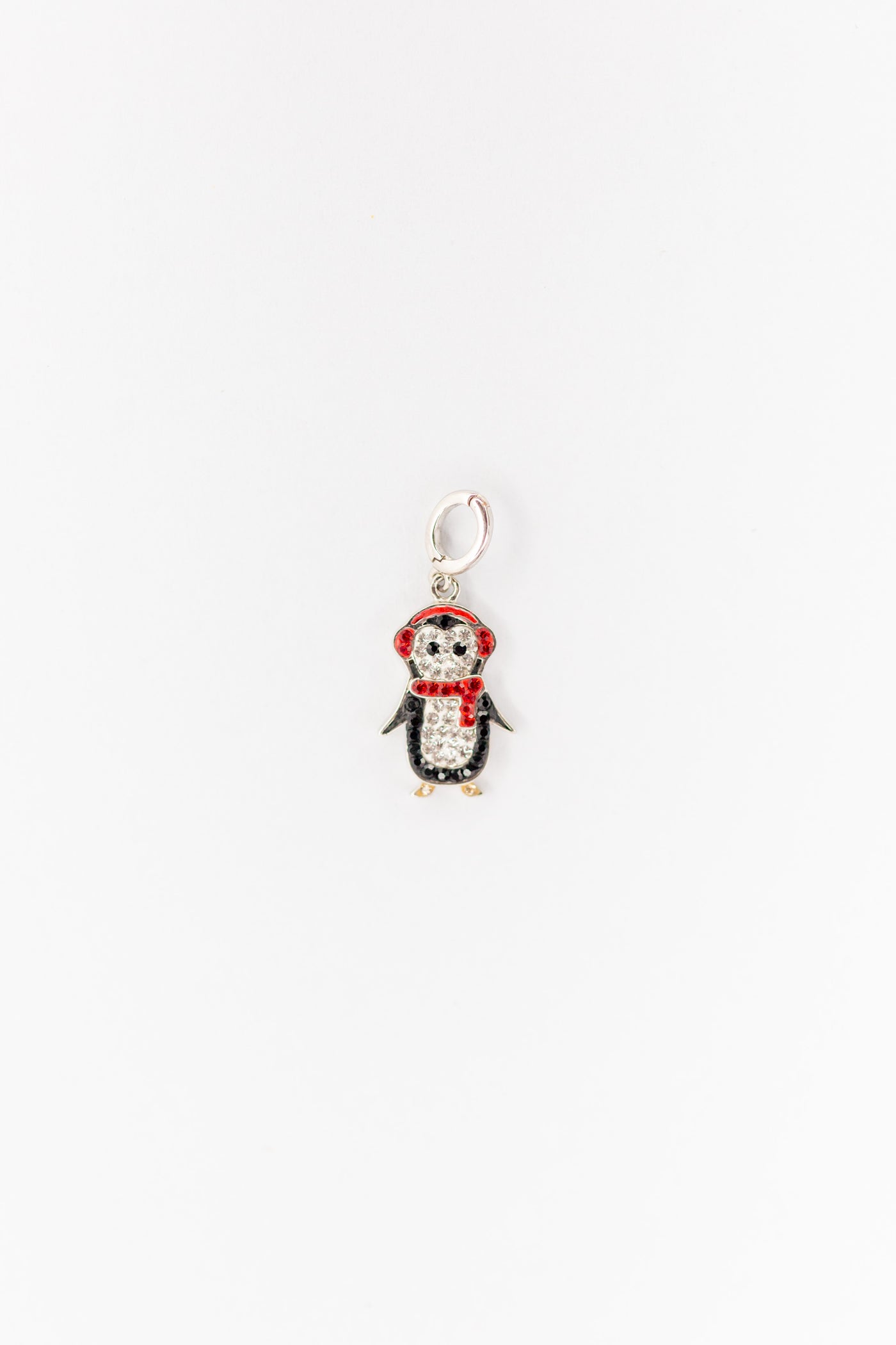 Holiday Penguin Crystal Sterling Silver Charm | Annie and Sisters