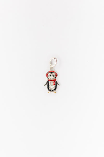 Holiday Penguin Crystal Sterling Silver Charm | Annie and Sisters