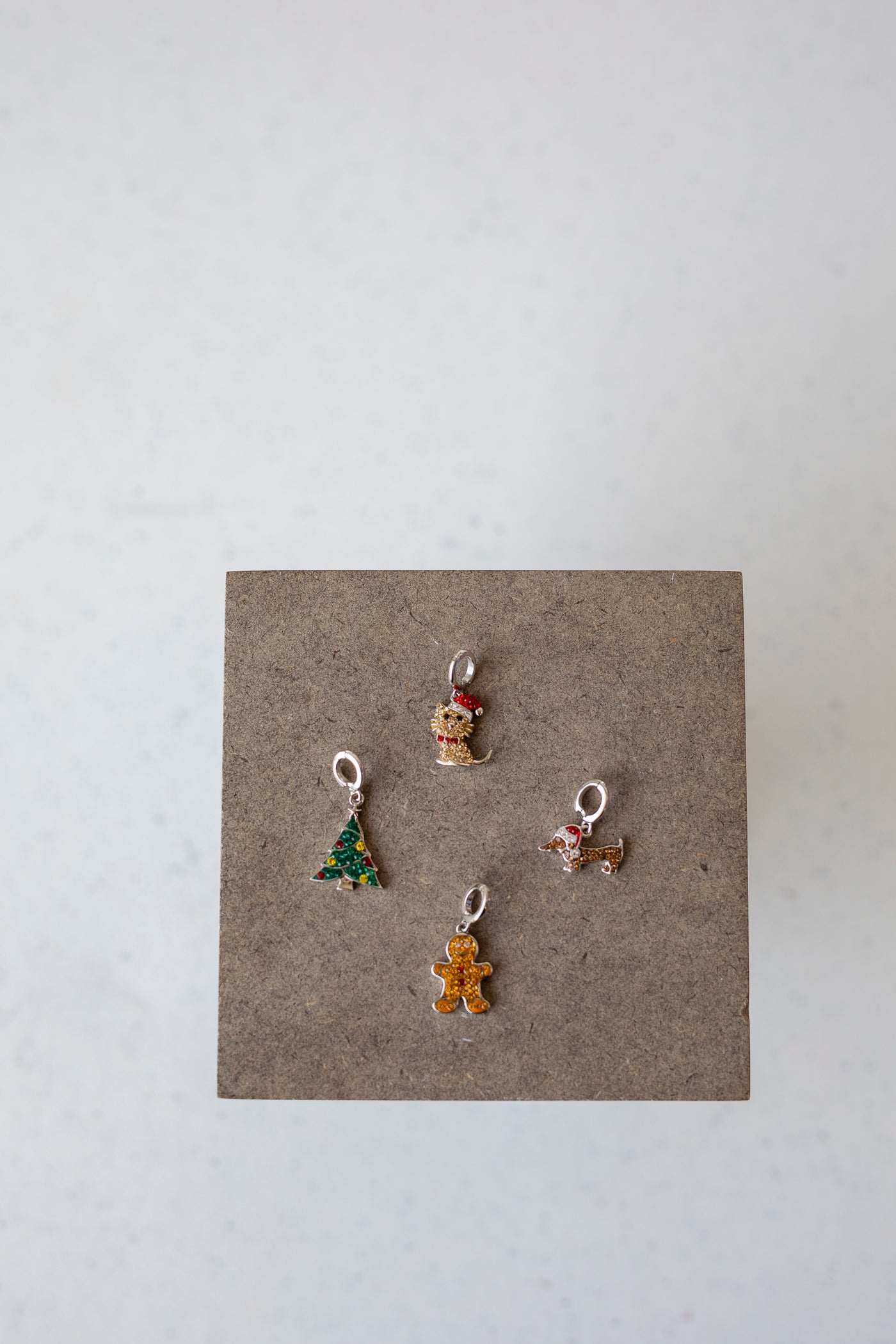Christmas Tree Crystal Sterling Silver Charm | Annie and Sisters