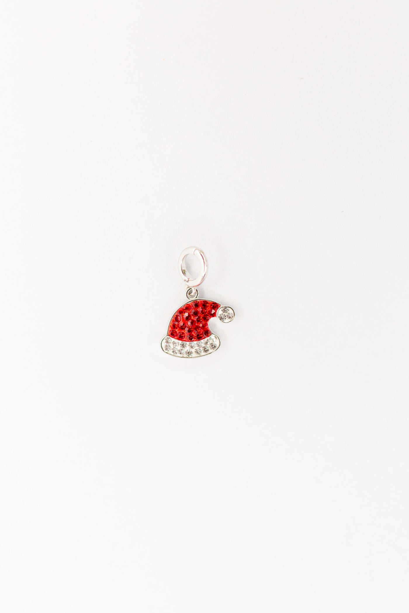 Santa Hat Crystal Sterling Silver Charm | Annie and Sisters