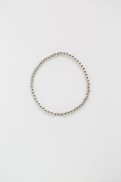 3mm Round Beaded Sterling Silver Bracelet | Annie and Sisters