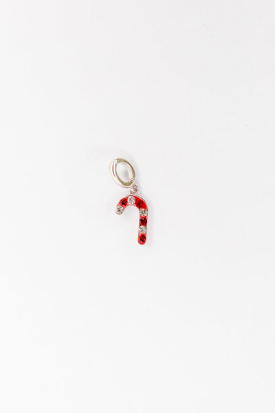 Candy Cane Crystal Sterling Silver Charm | Annie and Sisters