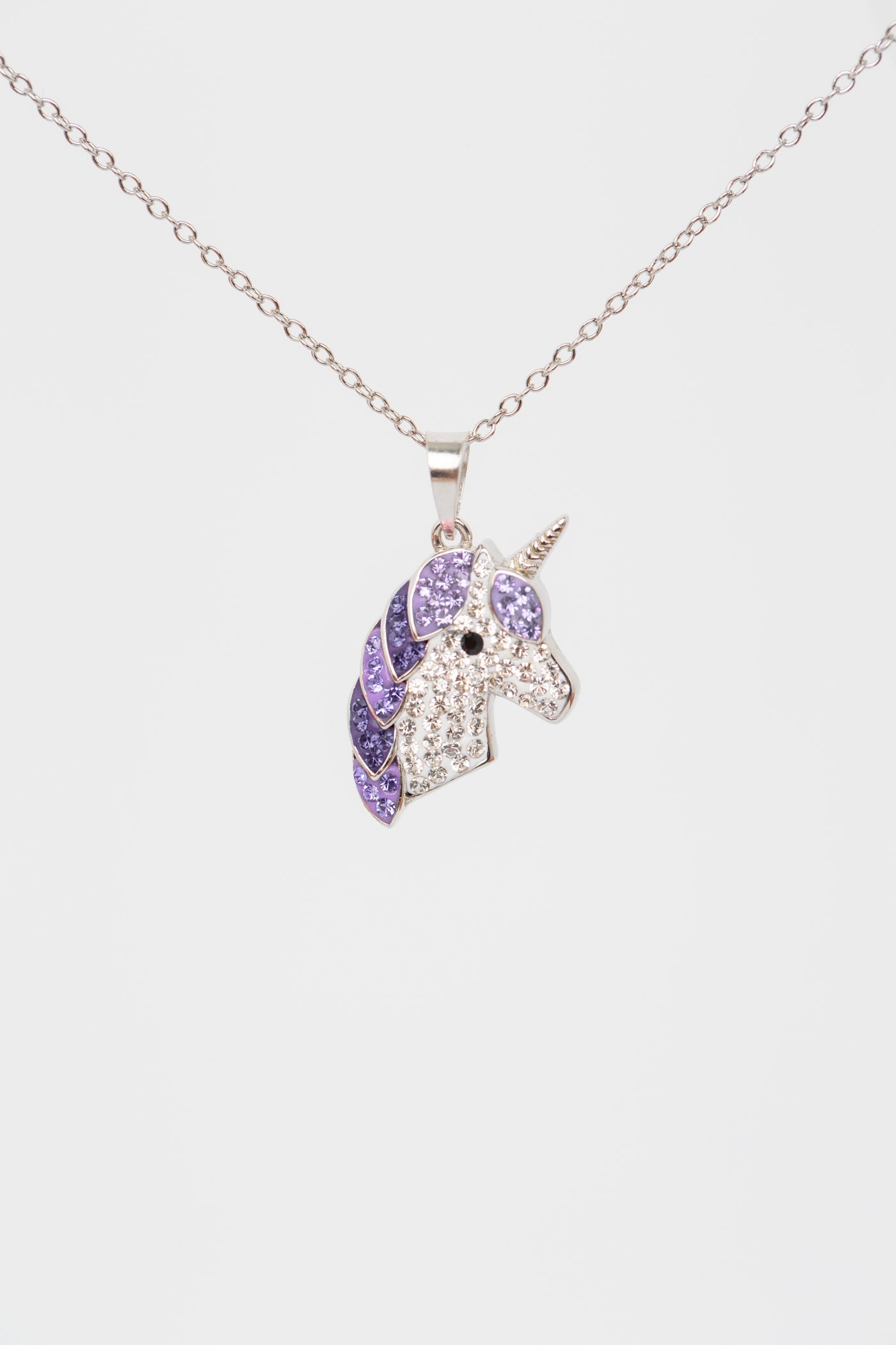 Violet Kids Unicorn Crystal Sterling Silver Necklace | Annie and Sisters