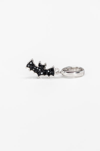 Bat Crystal Sterling Silver Charm