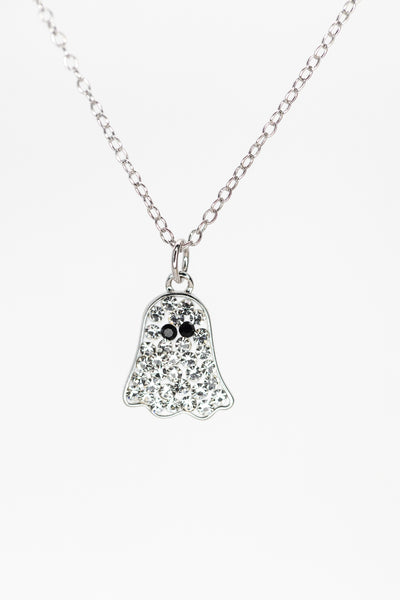 White Ghosts of Black and White Ghosts Friendship Two Piece Ghost Necklace Set