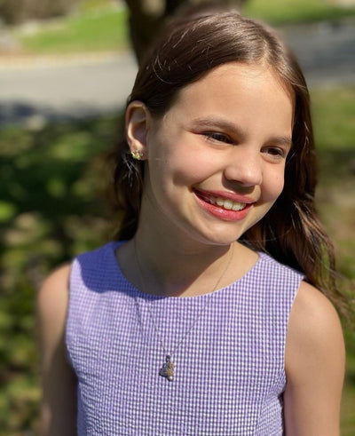 Crown Crystal Sterling Silver Stud Earrings | Annie and Sisters