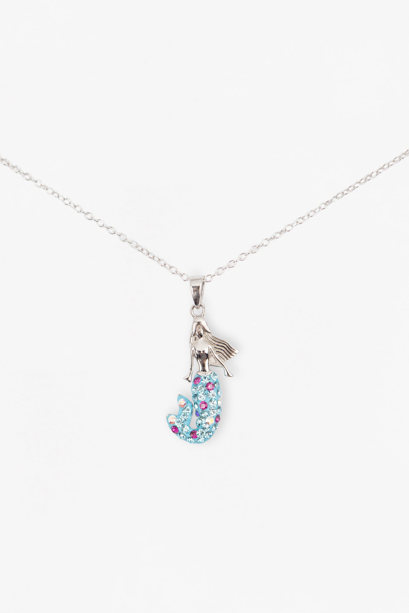 Mermaid Crystal Sterling Silver Necklace | Annie and Sisters